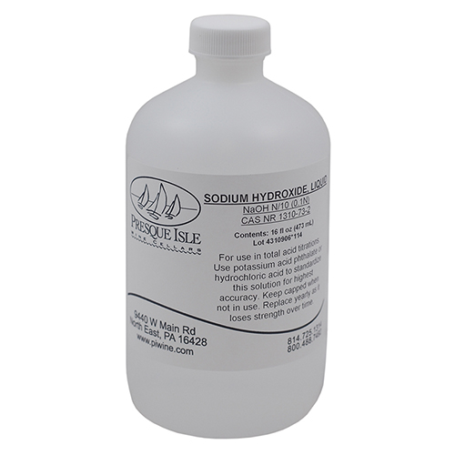 Sodium Hydroxide (10% solution): 16 oz bottle (473 mL)